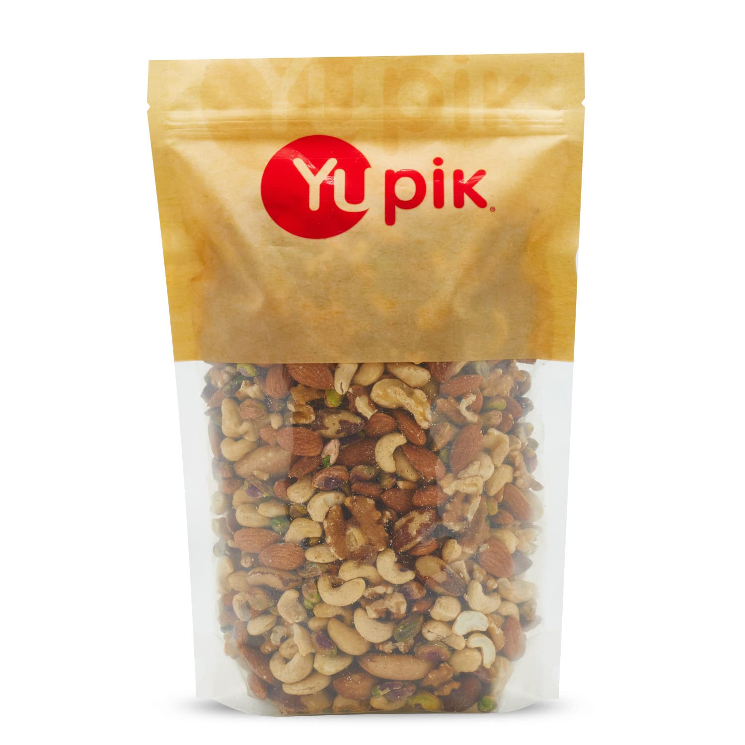 Yupik Raw Mix Nuts almonds-walnuts-pistachios in a bowl, ideal for on-the-go snacking.