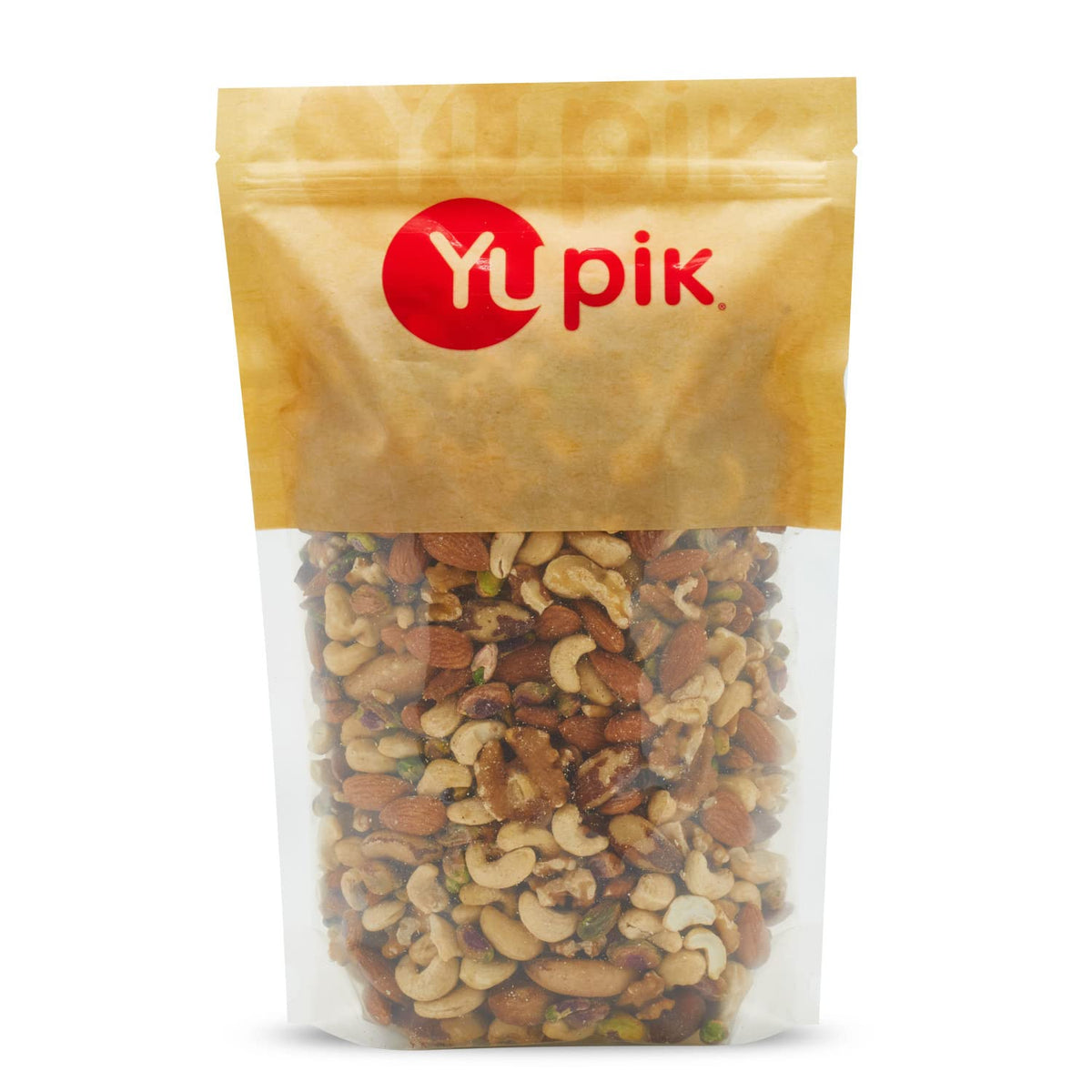 Yupik Raw Mix Nuts almonds-walnuts-pistachios in a bowl, ideal for on-the-go snacking.