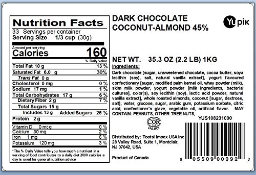 Yupik roasted almonds with coconut coating deliver a satisfying crunch.