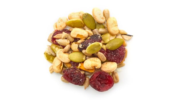 Yupik salad topping mix with cranberries adds fruity sweetness and chewy texture to dishes.
