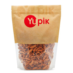 Yupik salted sesame sticks packaging demonstrates convenient resealable bag for freshness