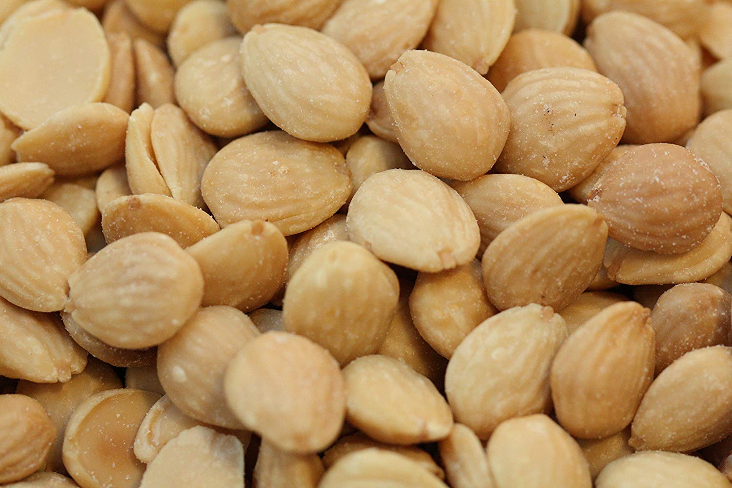 Sea salt crystals on Yupik almonds highlight savory flavor