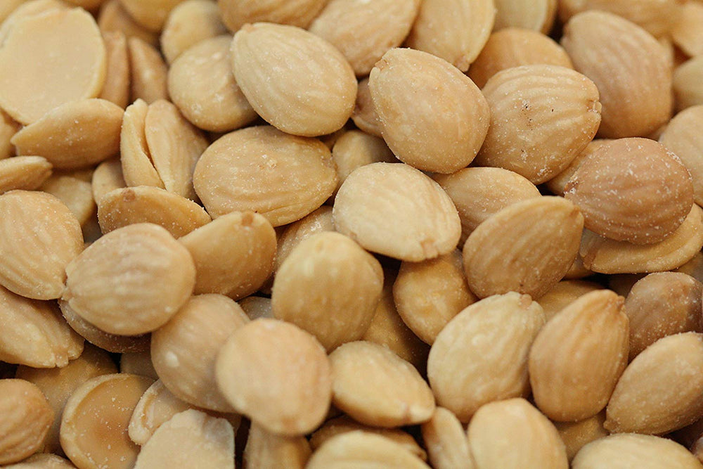 Sea salt crystals on Yupik almonds highlight savory flavor