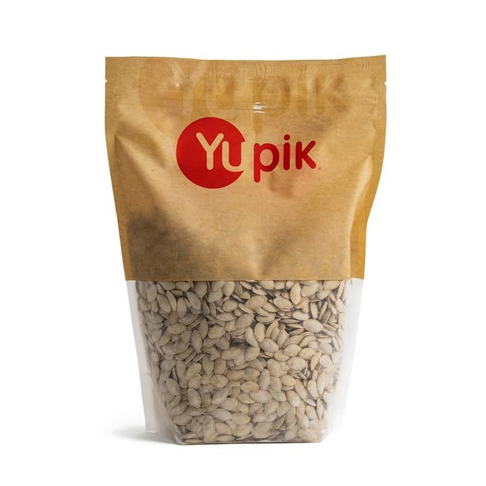 Yupik semi-salted pumpkin seeds in-shell ready for on-the-go snacking