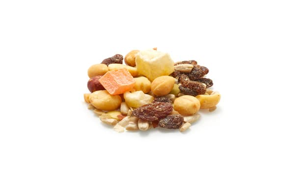Yupik Trail Mix with papaya and pineapple chunks for fruity texture.