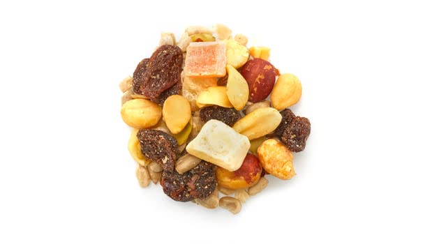 Yupik Trail Mix with seeds and peanuts, a protein-rich snack option.