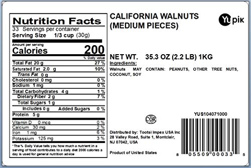 Yupik halved and quartered walnuts add crisp texture to salads