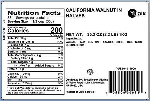 Yupik walnuts halves close-up showing plump texture and freshness