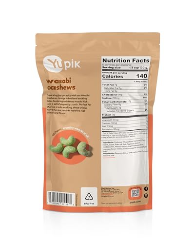 Yupik Wasabi Cashews close-up highlighting intense crunch.