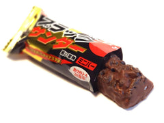 Closeup of Yuraku Black Thunder Mini Bars Bag bars closeup highlights crispy wafer texture and chocolate