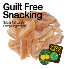 YUZUCO Candied Yuzu Peels glossy coating highlighting bright aroma.