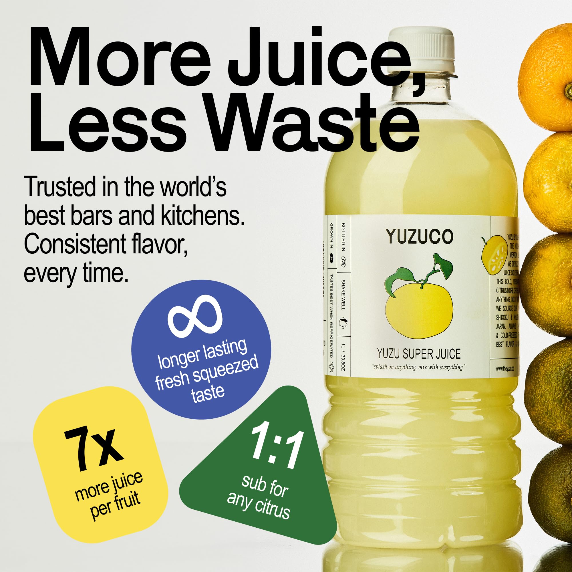 YUZUCO Yuzu Super Juice in a dressing bowl for vinaigrettes