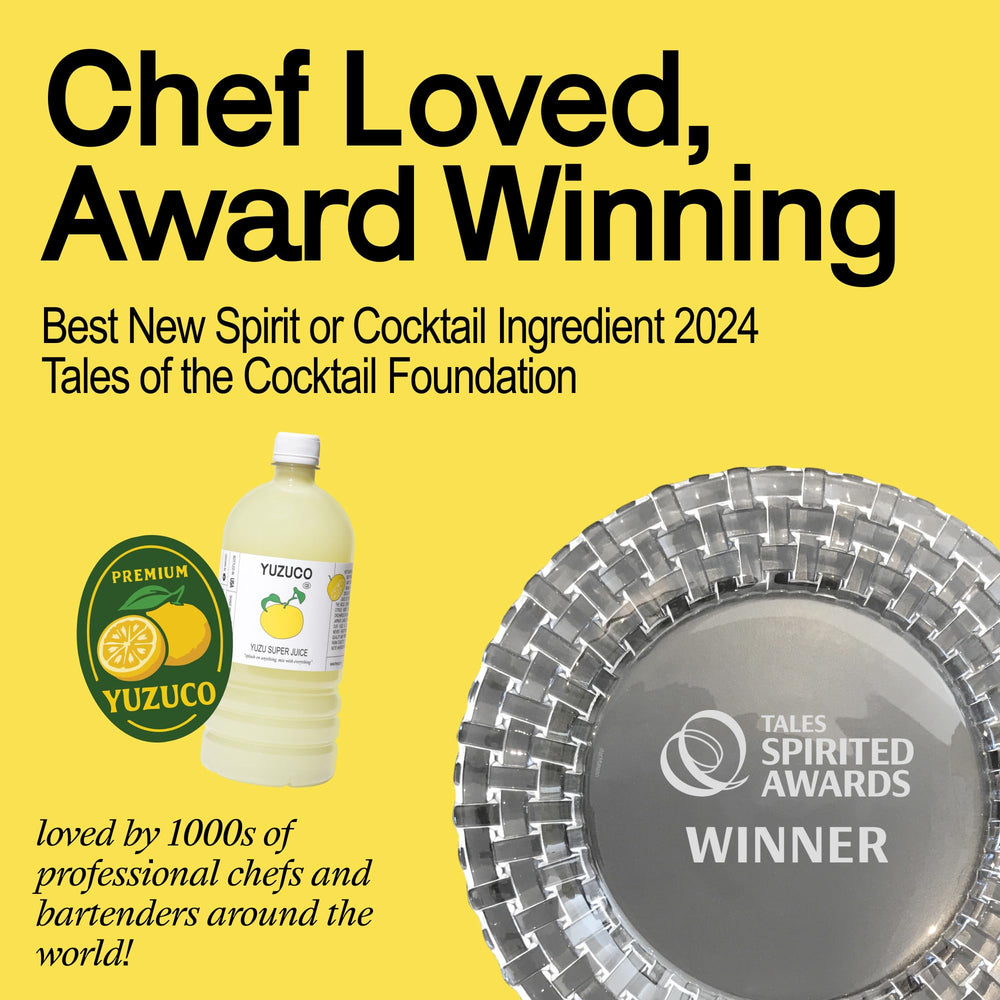 Kitchen scene featuring YUZUCO Yuzu Super Juice for versatile cooking