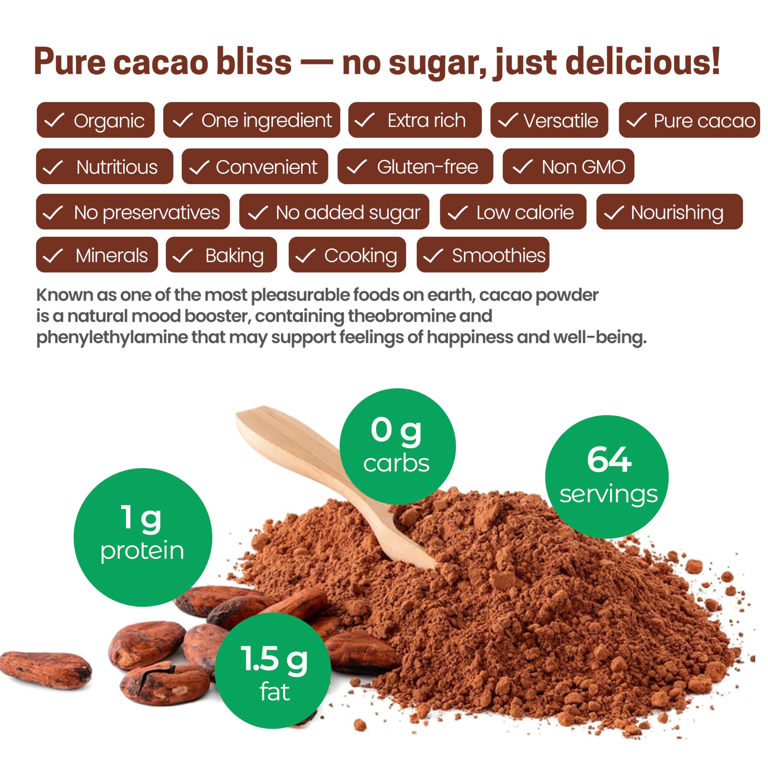 Z Natural Foods cacao powder smoothie bowl featuring a versatile, nutrient-dense ingredient