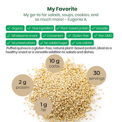 Z Natural Foods crisped quinoa on a breakfast plate for an energizing morning.