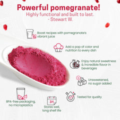 Z Natural Foods Pomegranate Powder in a smoothie bowl for vibrant flavor