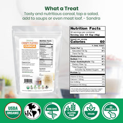Z Natural Foods Quinoa Crispies served in a bowl, protein-rich snack.