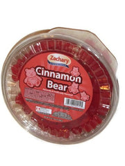 Zachary Cinnamon Bears in a resealable tub for on-the-go snacking.