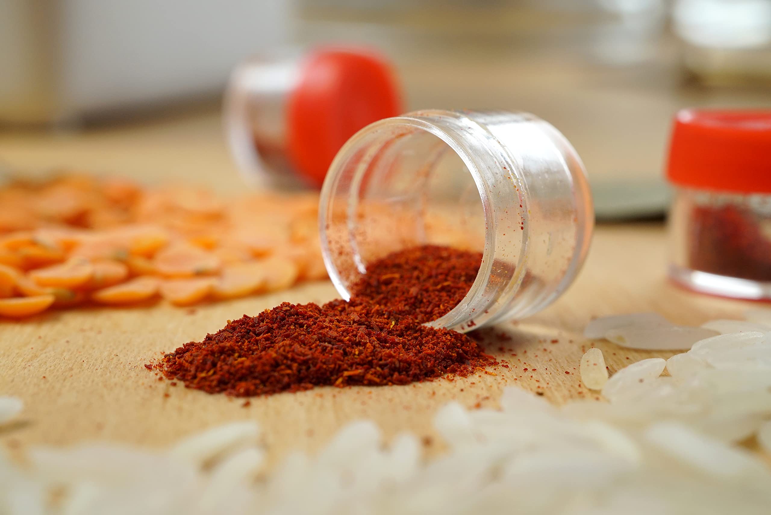 Zaffrus ground saffron powder scoop adds color and aroma.