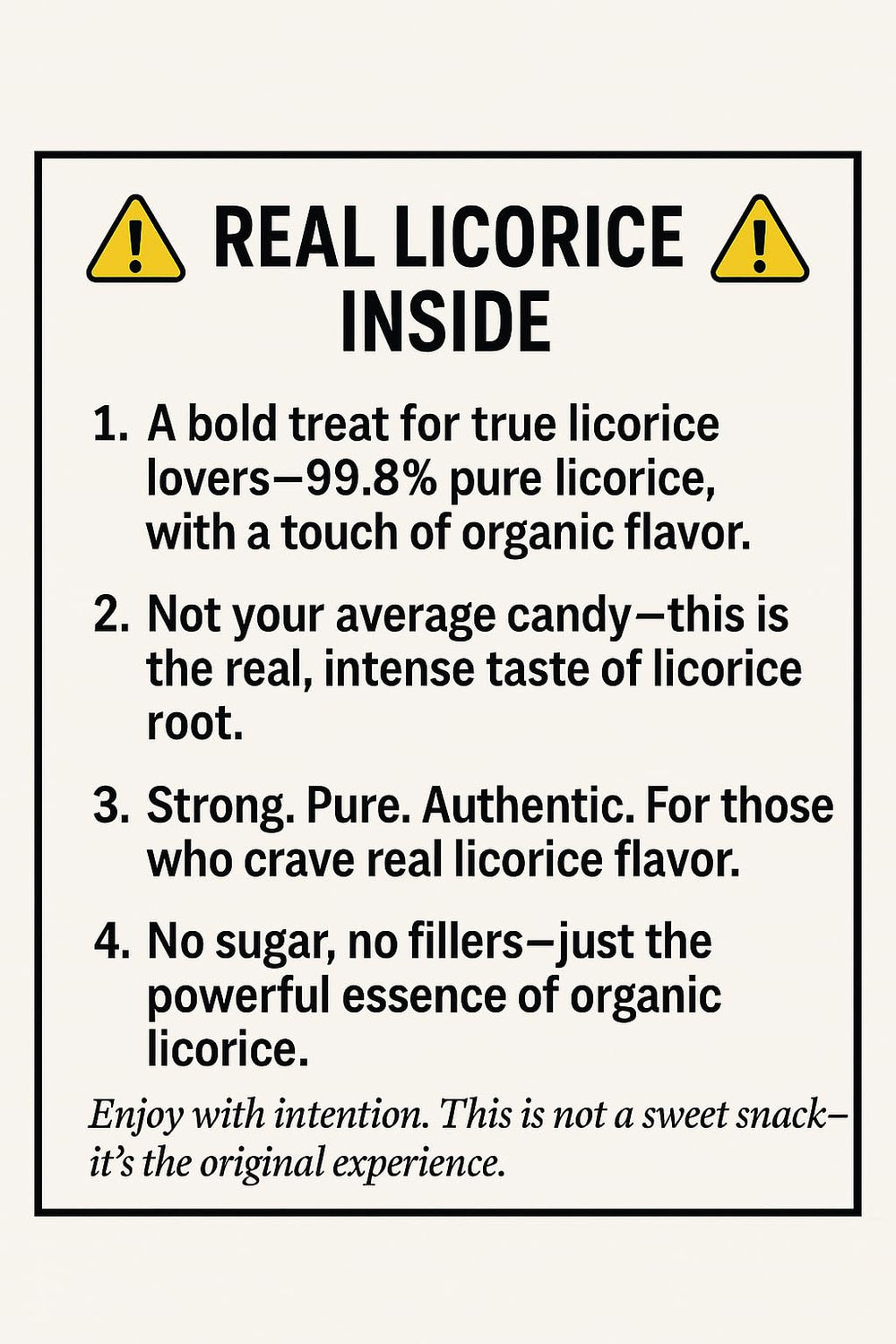 Zagarese licorice gluten-free allergen-free badge signals dietary suitability