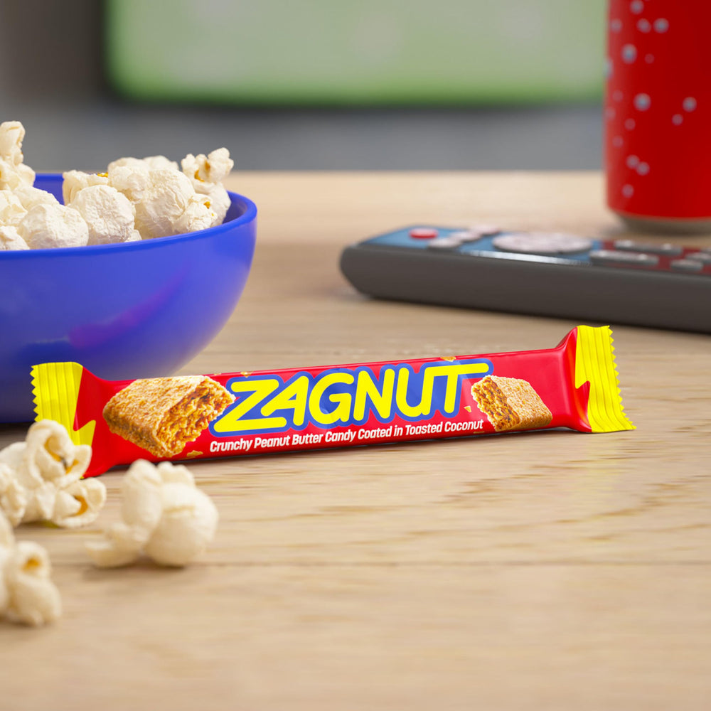 ZAGNUT bar enjoyed during movie night as a dessert alternative.