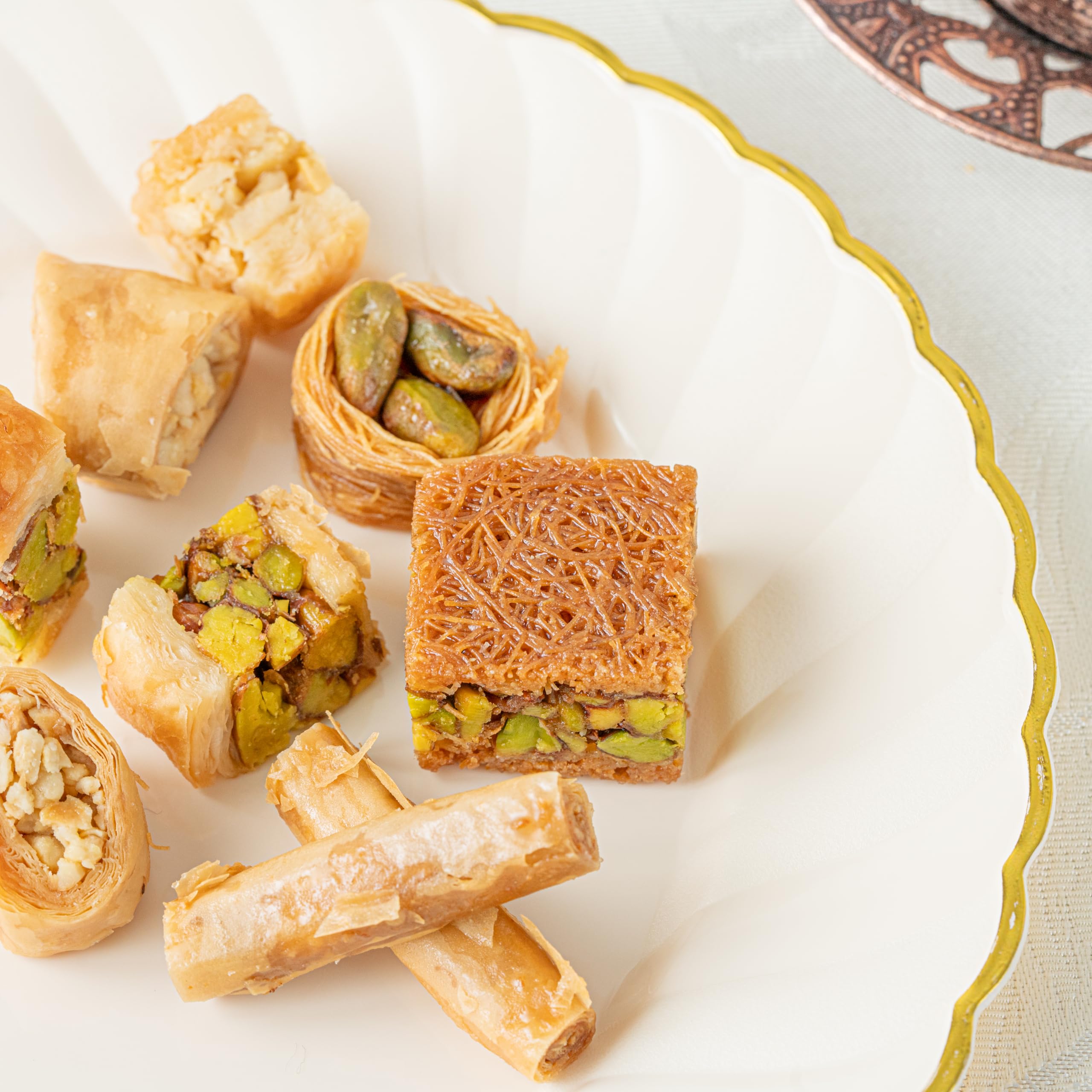 Zaitoune honey syrup glaze adds subtle sweetness and shine.