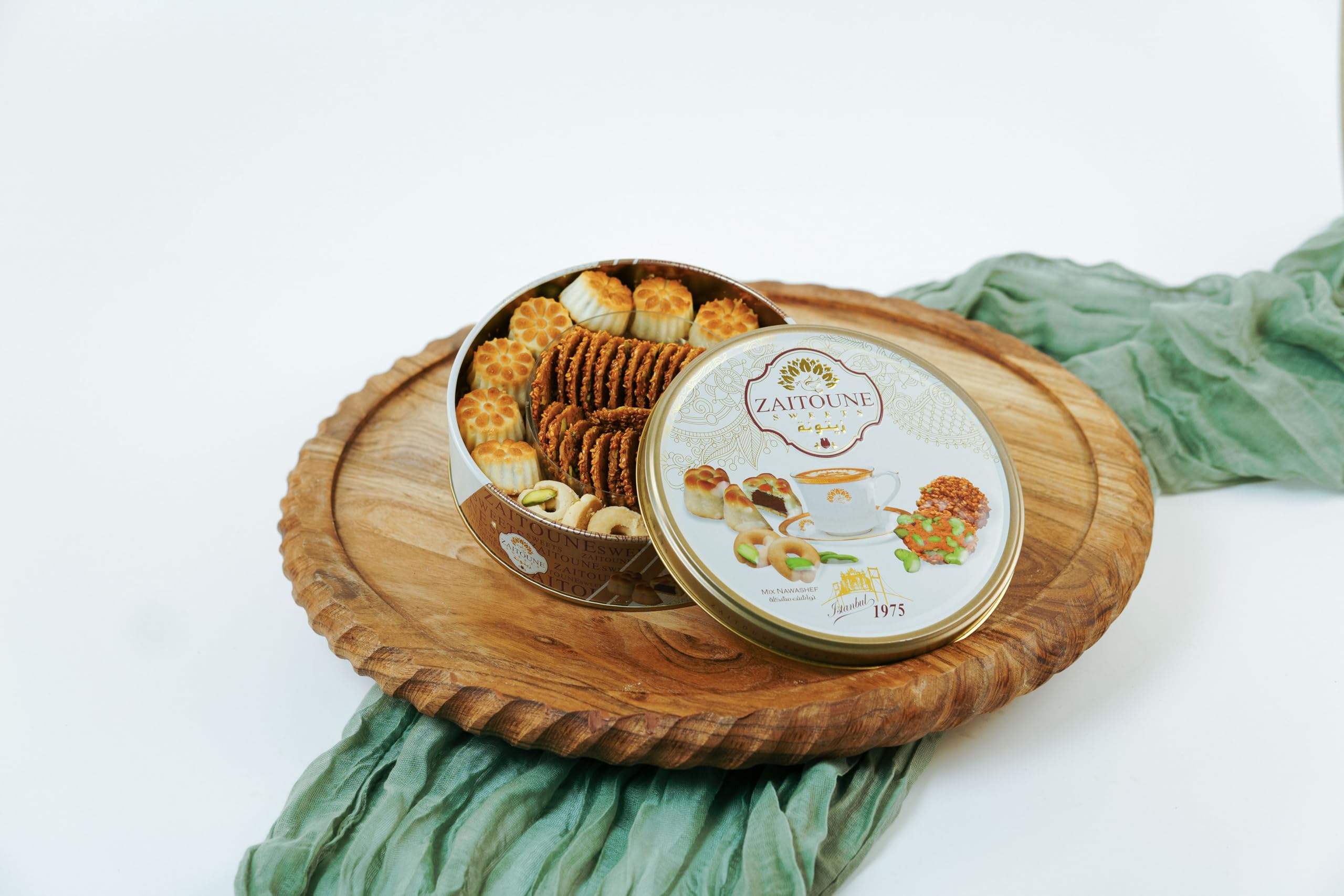 Zaitoune tea time pairing idea with cookies and beverage