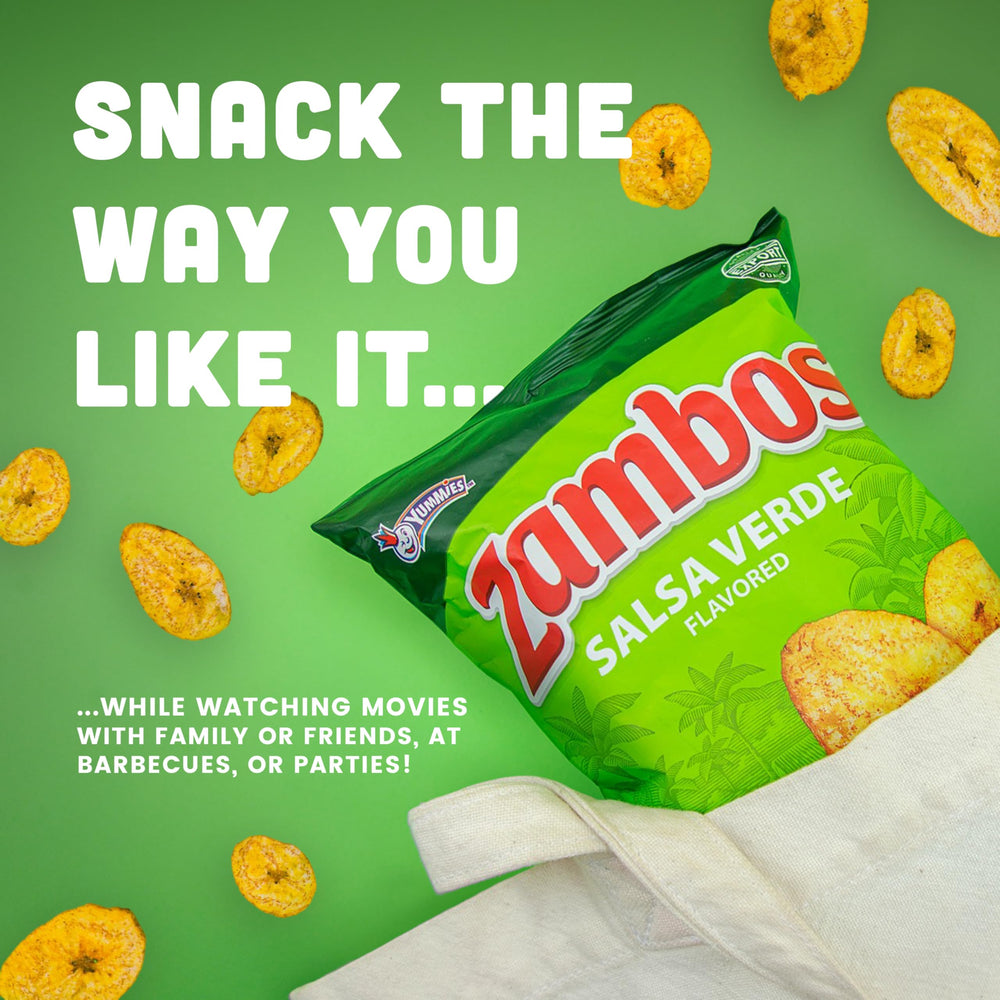 Zambos glossy packaging communicates bold salsa verde flavor