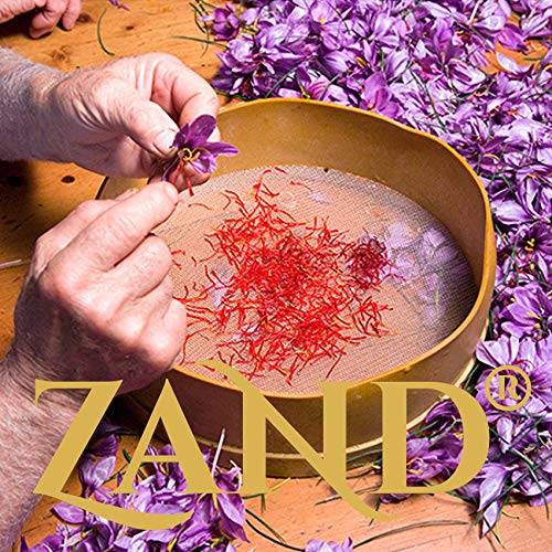 Zand saffron threads 2g pantry scene suggests ready-to-use spice
