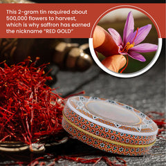 Zand saffron threads 2g closeup shows vibrant color and silky threads