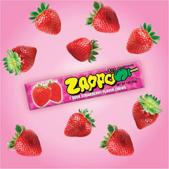 Zappo Blue Raspberry flavor stick close-up, tangy bite for party favors.