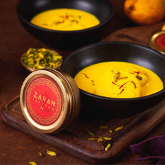 Zaran Saffron aroma close-up highlights floral fragrance.