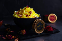 Zaran Saffron bottle pour shows easy-use spice for cooking.