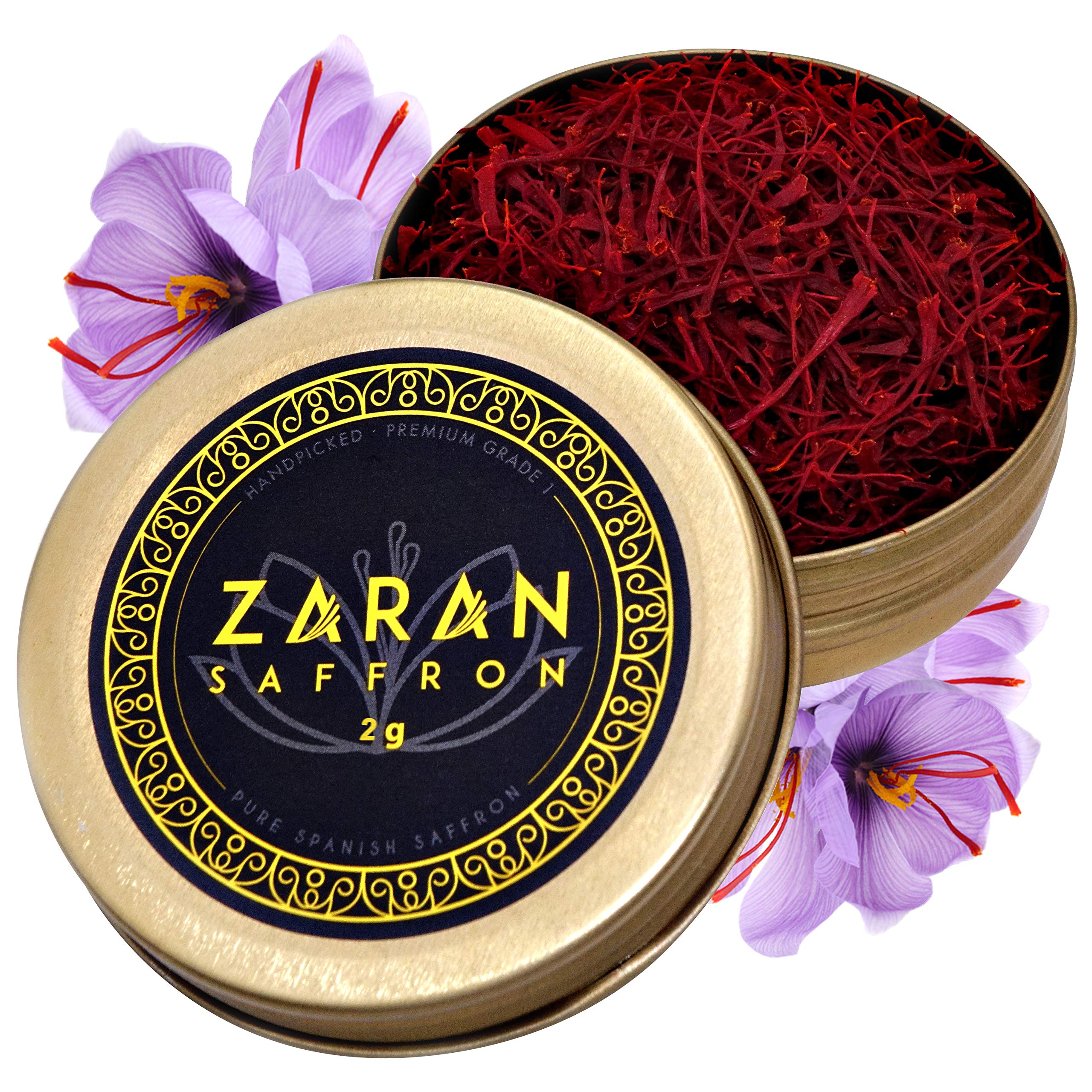 Zaran Saffron Coupe threads provide vibrant color and aroma.