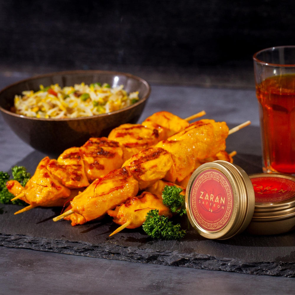 Zaran Saffron packaging front emphasizing brand and quality