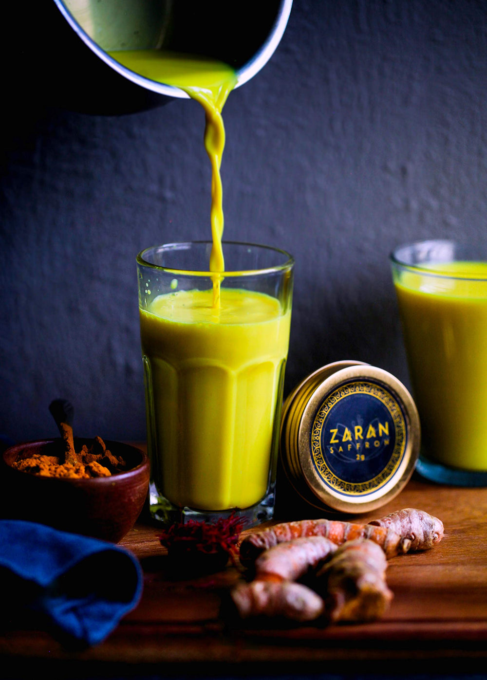 Zaran Saffron risotto steam reveals aroma and depth.
