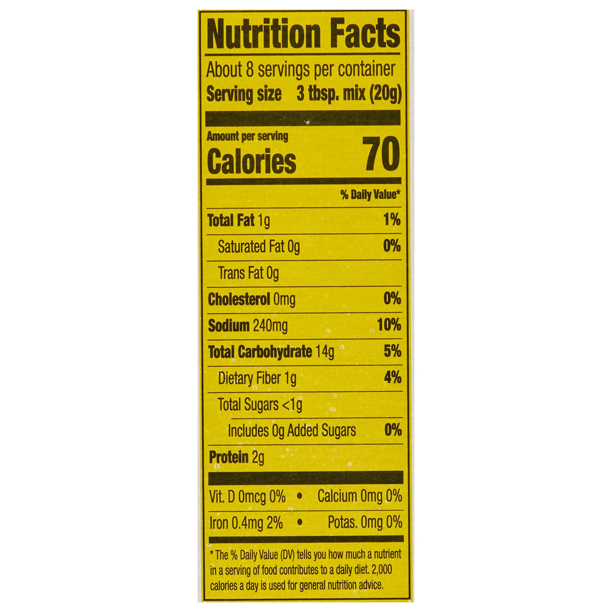 Zatarain's Crab Cake Mix label, showing packaging and usage ideas