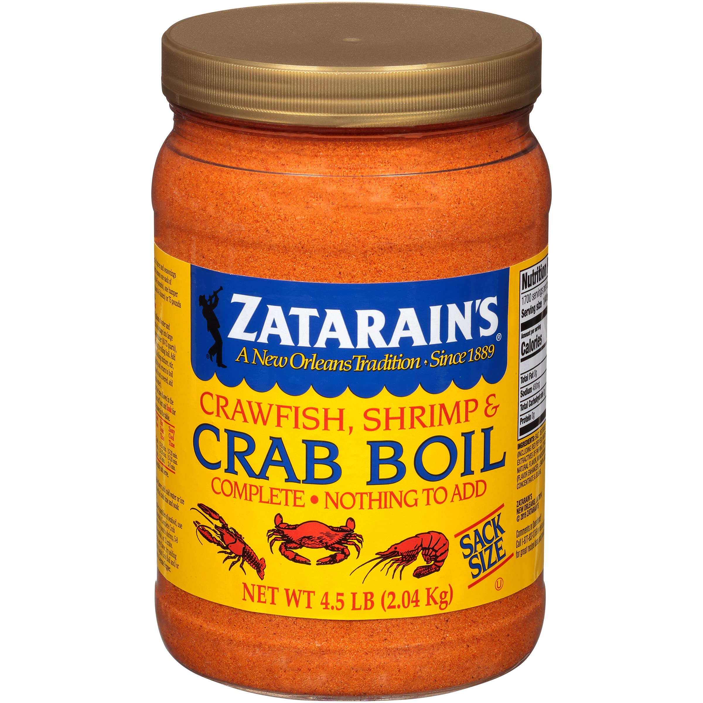 Zatarain's Crawfish Shrimp Crab Boil bag ready for bold seafood boils.