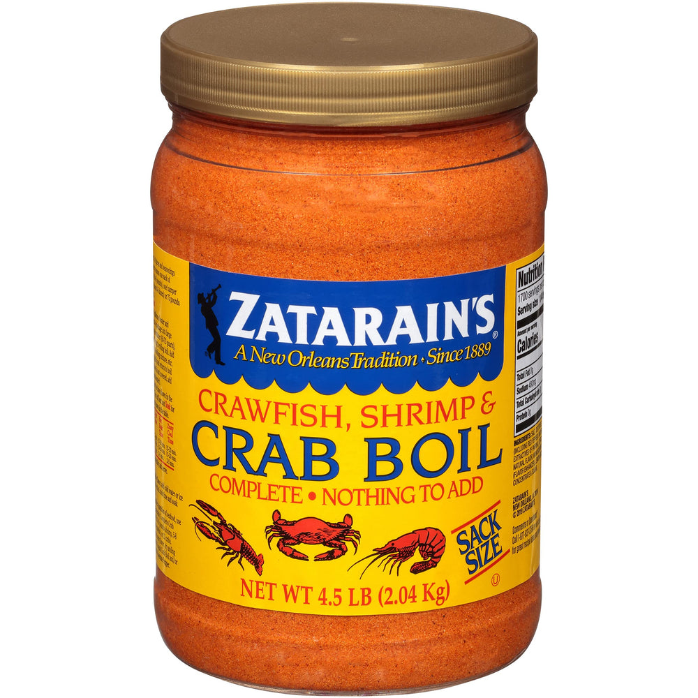 Zatarain's Crawfish Shrimp Crab Boil bag ready for bold seafood boils.
