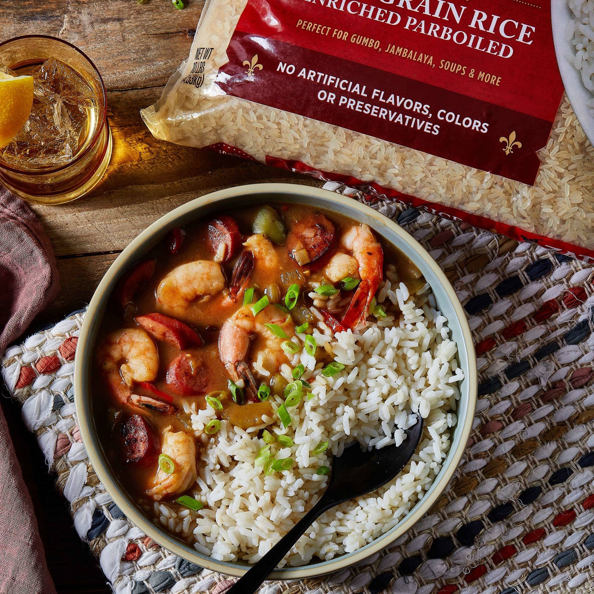Zatarain's long grain rice is ideal for red beans, jambalaya, gumbo.