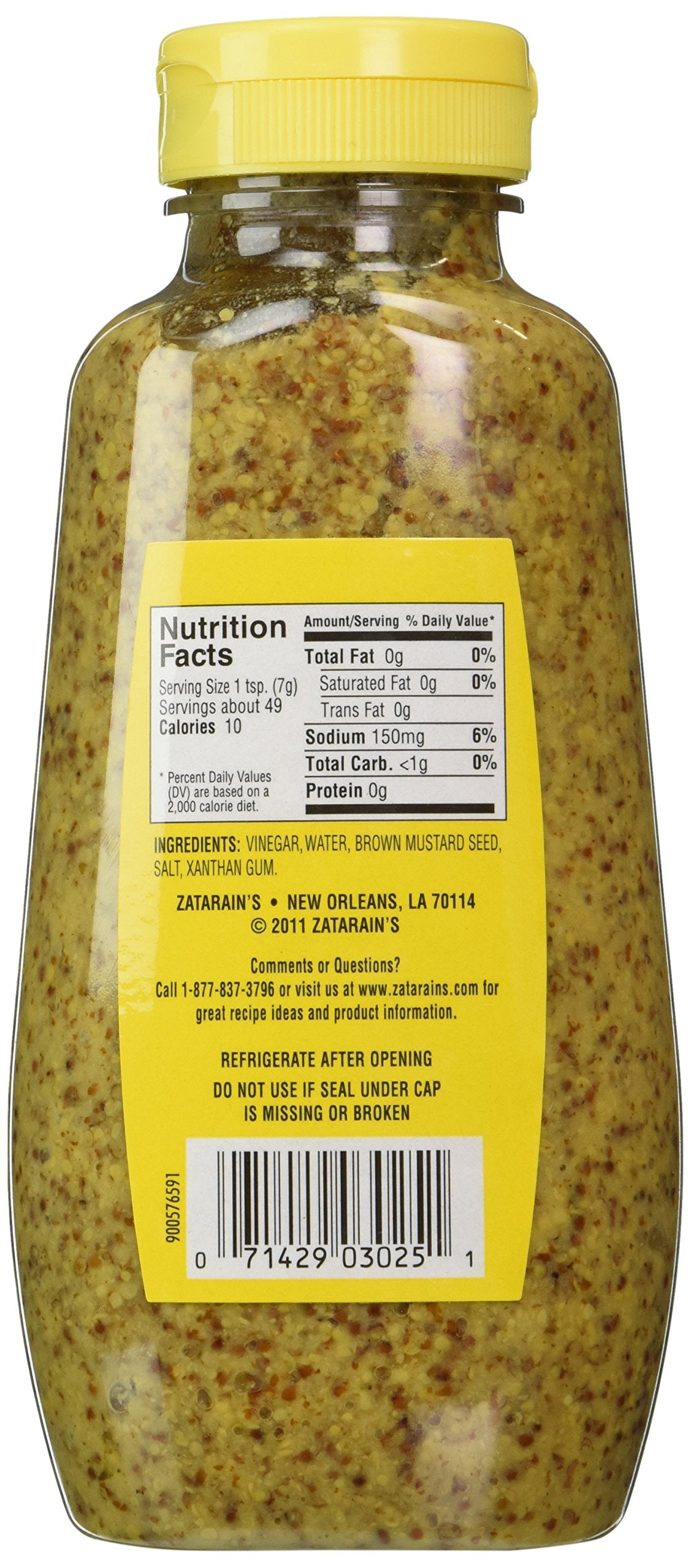 Zatarain's Creole Mustard 12oz squeeze pack ready for sauces and dips.