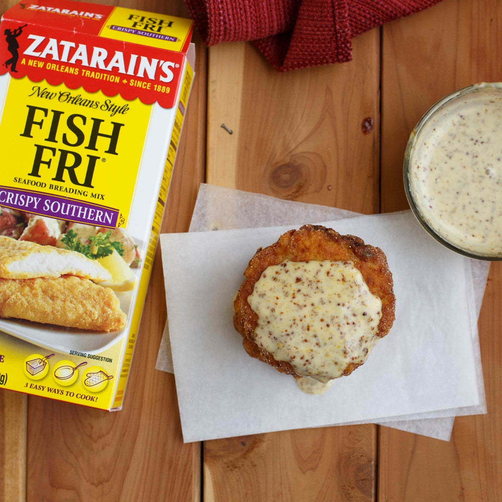 Zatarain's Crispy Southern Fish Fri bake-in-oven option offers convenient crispness.