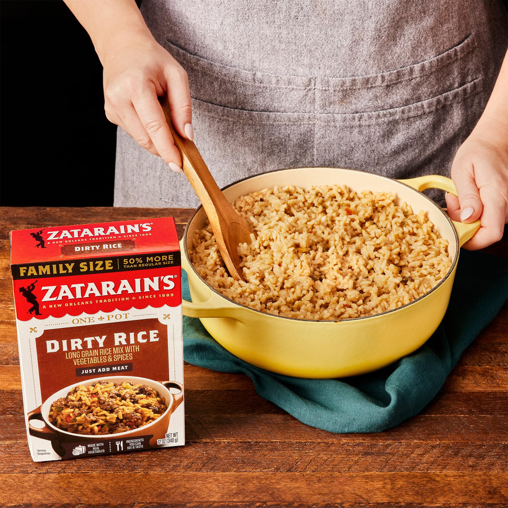 Parboiled long grain rice detail in Zatarain's Dirty Rice Mix