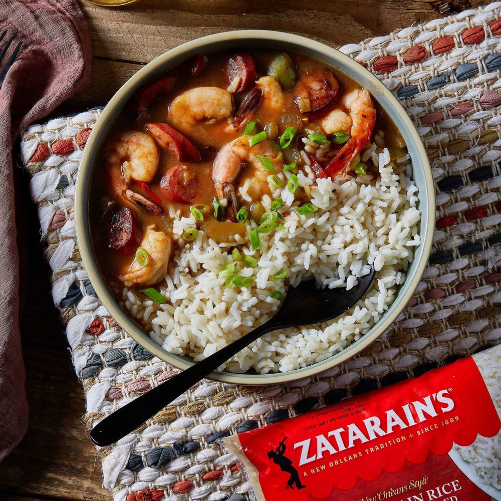Zatarain's enriched parboiled rice on the stove top cooks in under 30 minutes