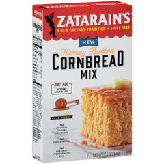 Zatarain's Honey Butter Cornbread Mix pack – convenient six-pack for quick family meals