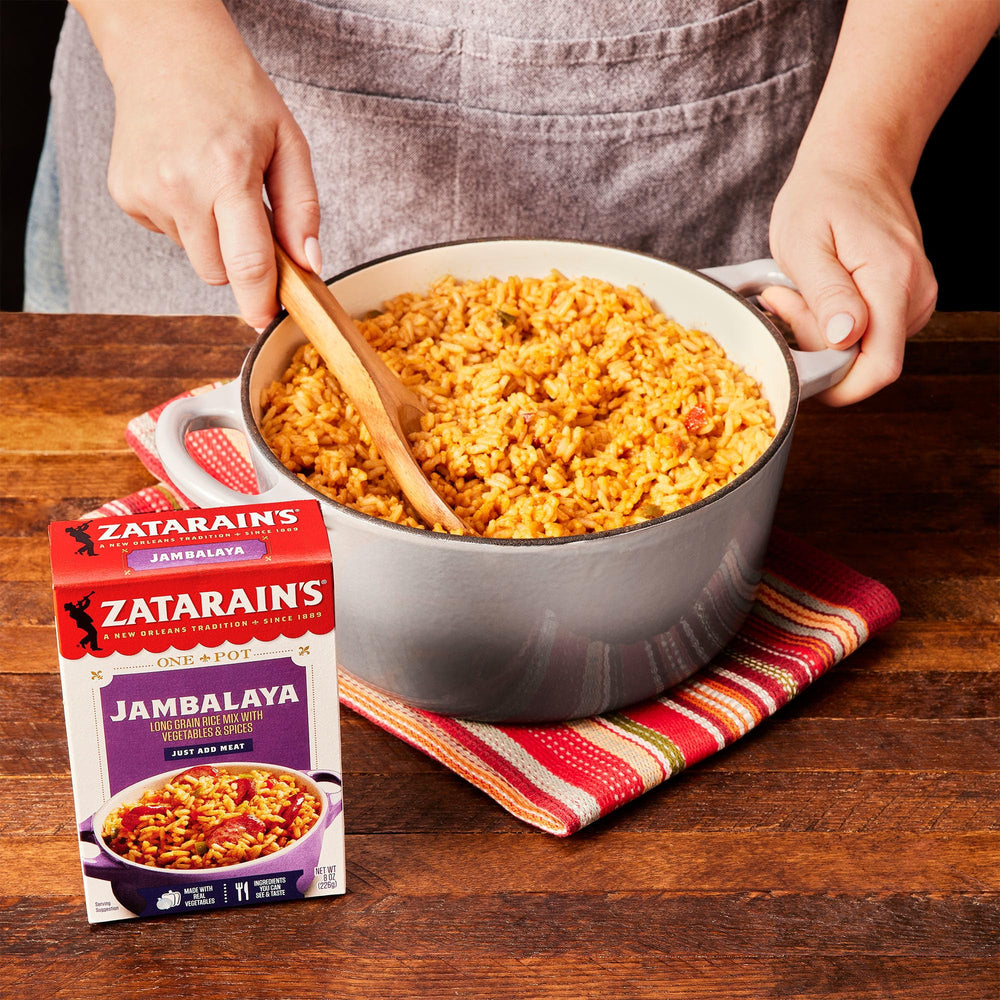 No added MSG in Zatarain's Jambalaya mix (naturally occurring glutamates present)
