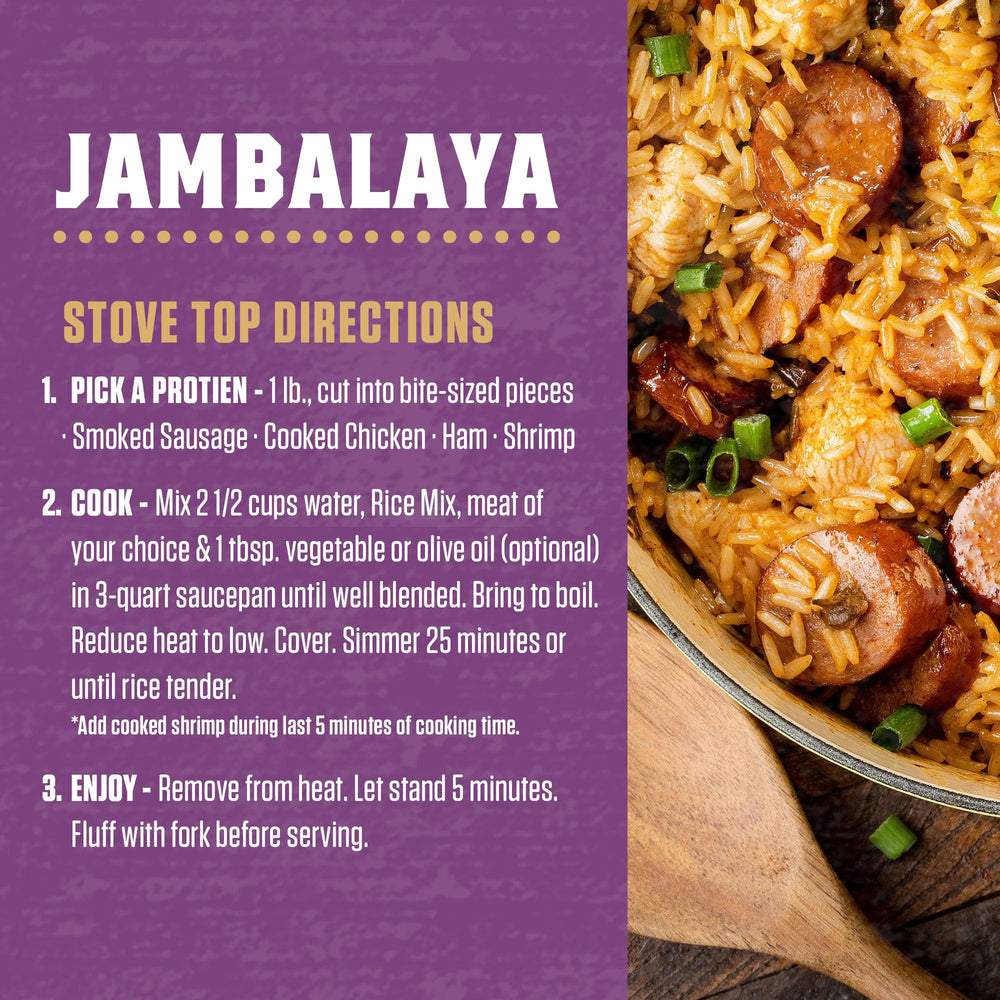 Simmer and finish Zatarain's Jambalaya with your choice of meat