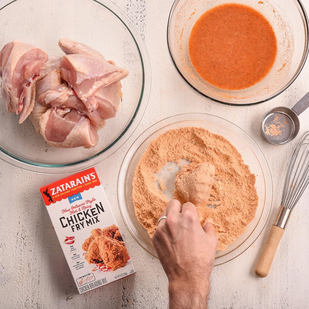 Close-up of crisp crust from Zatarain's mix