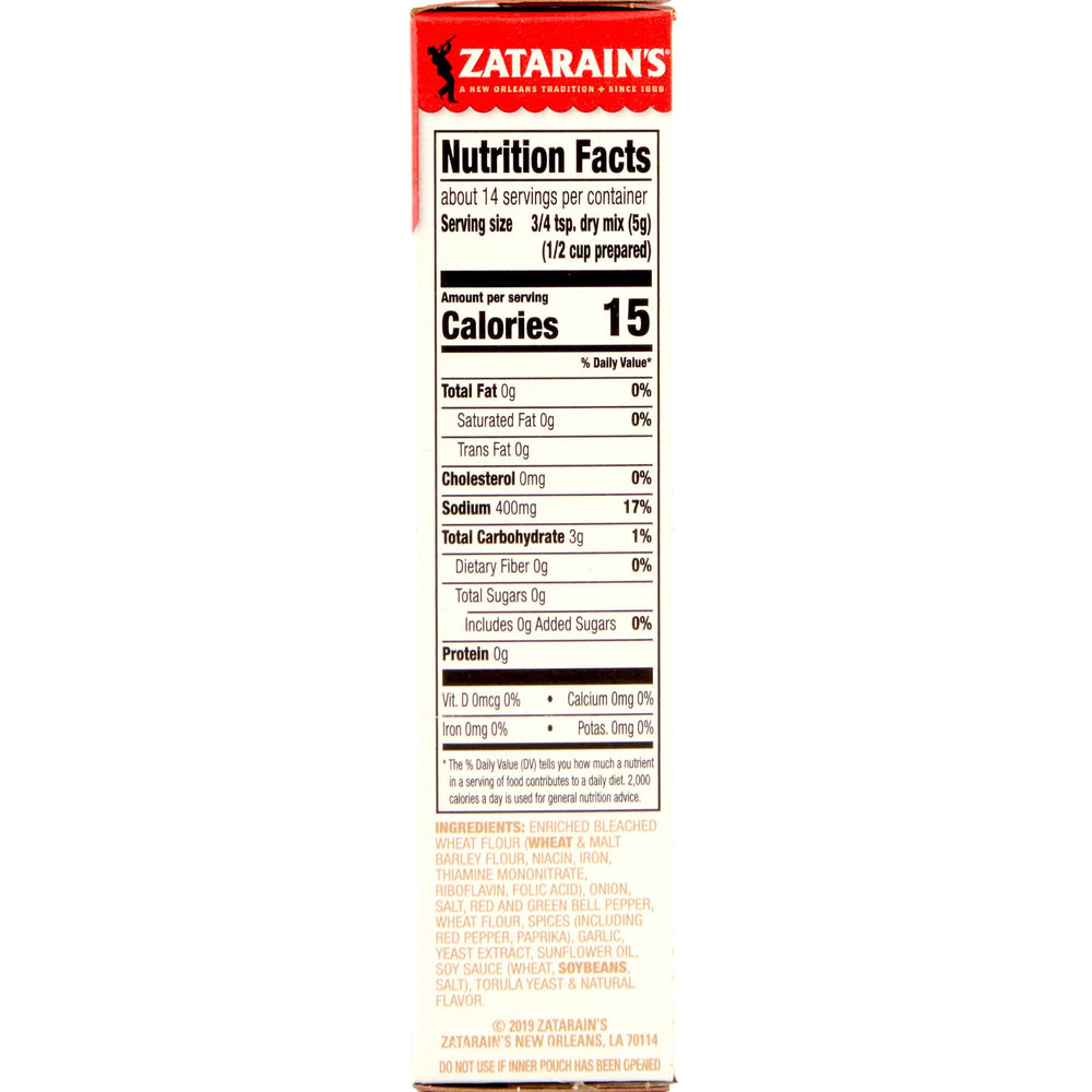 Zatarain's Red Bean Seasoning bottle pour enables quick, flavorful beans