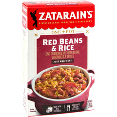 Zatarain's Red Beans & Rice serving plate presents a hearty dish.